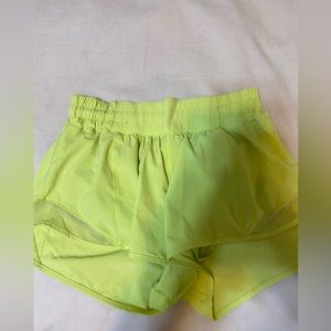 Light Green LuluLemon Speed Up Shorts